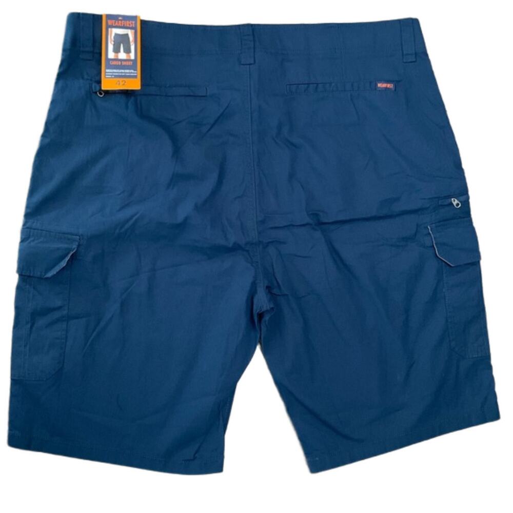 WearFirst Mens’ Cargo Shorts Blue Size 42 NWT - Picture 2 of 8
